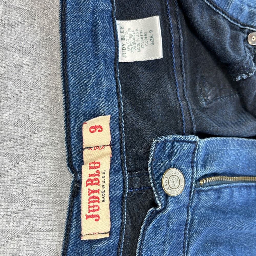 vintage Judy Blue Slim Fit stretch women 9/29X30 high rise USA Dark Wash Pants - Picture 7 of 9